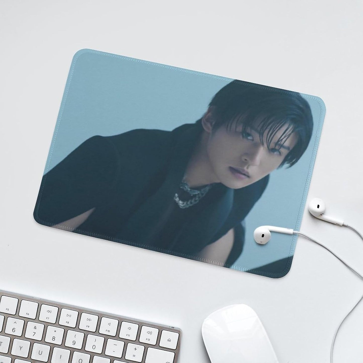 Mouse Pad Waterproof Durable Easy to Clean Non-Slip Rubber Sole for Office Gaming Stylish Cute Cartoon Character Unisex (Blue)