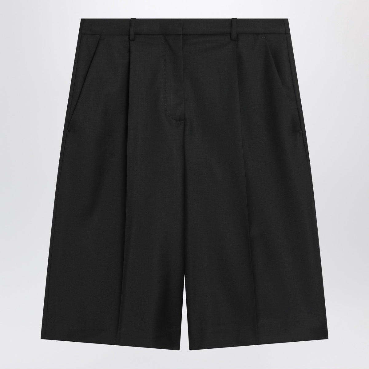Loulou Loulou Studio Bermuda In Black Virgin Wool - Image 2