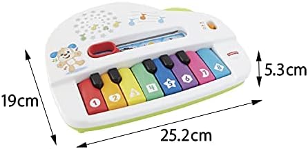 Mattel Fisher Price GKV22 Bilingual Exciting Piano, 6 - 36 Months, Baby Toys, Educational English, Foreign Languages, Gift