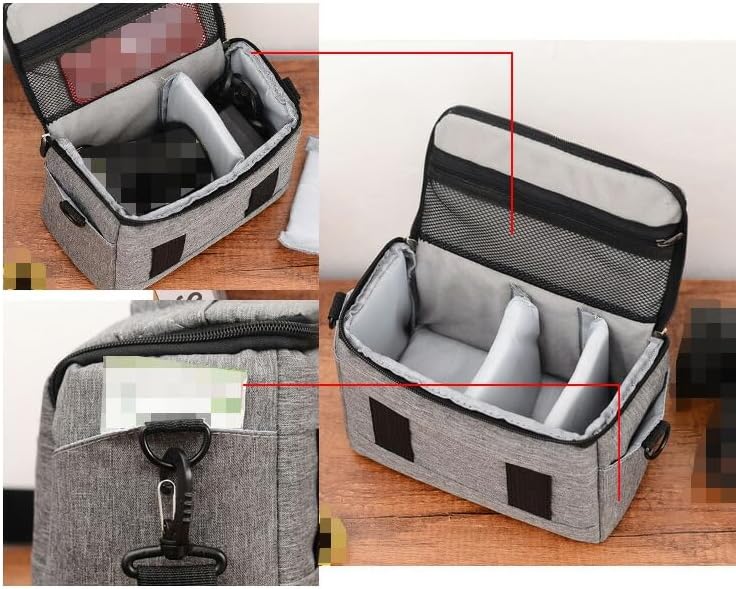 AGENIUS COOLPIX P1100 REF Camera Bag, Men's, Camera Bag, Shoulder Handbag, Shoulder Strap, Compatible with DSLR and Lens Storage, Camera Case, Camera Bag, Belt Loop, Nikon Coolpics P1100, SLR Camera