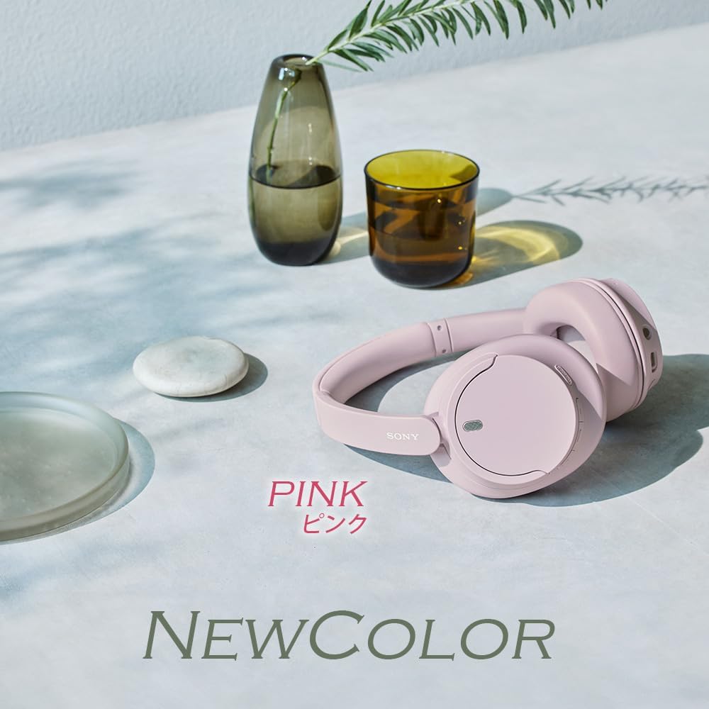Sony WH-CH720N Wireless Noise Cancelling Headphones, Pink, Noise Cancelling, Bluetooth, Lightweight Design, Approx. 6.7 oz (192 g), Built-in High Performance Microphone, External Sound Capture, 360