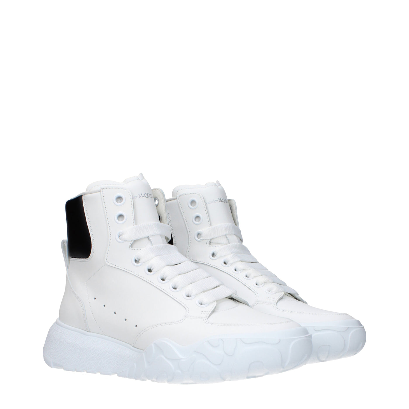 Alexander McQueen アレクサンダーマックイーンスニーカー女性レザーホワイト/ブラック - Image 2