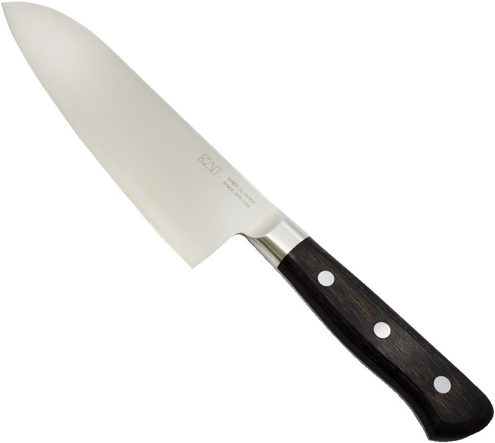 Kai Corporation AE5161 Seki Sonroku Santoku Knife, 6.5 inches (165 mm), Right-Handed, Left-Handed, 1000CC, Made in Japan