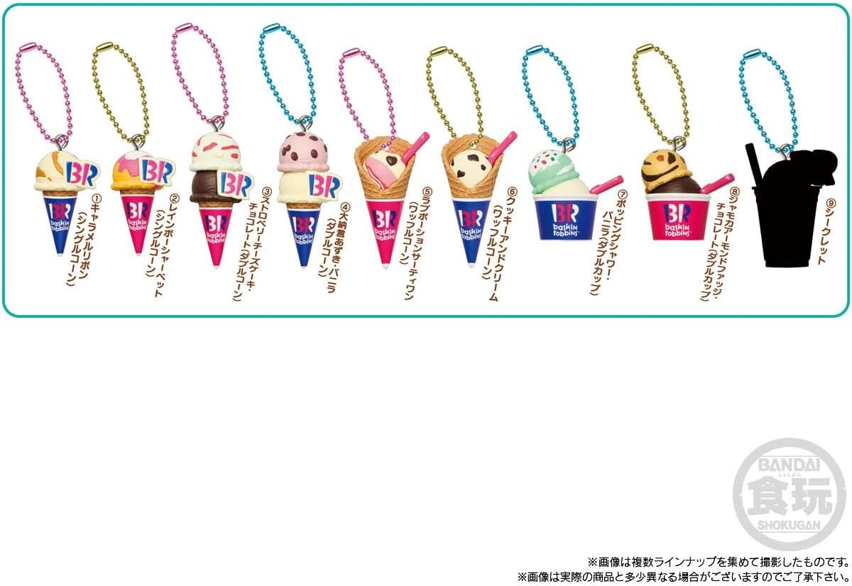 Bandai Baskin Robbins Ice Cream with Mascot Gummy 2, 12 Pieces, Box