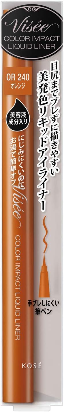 Visee Riche Color Impact Liquid Liner Eyeliner OR240 Orange 0.4ml (x1)