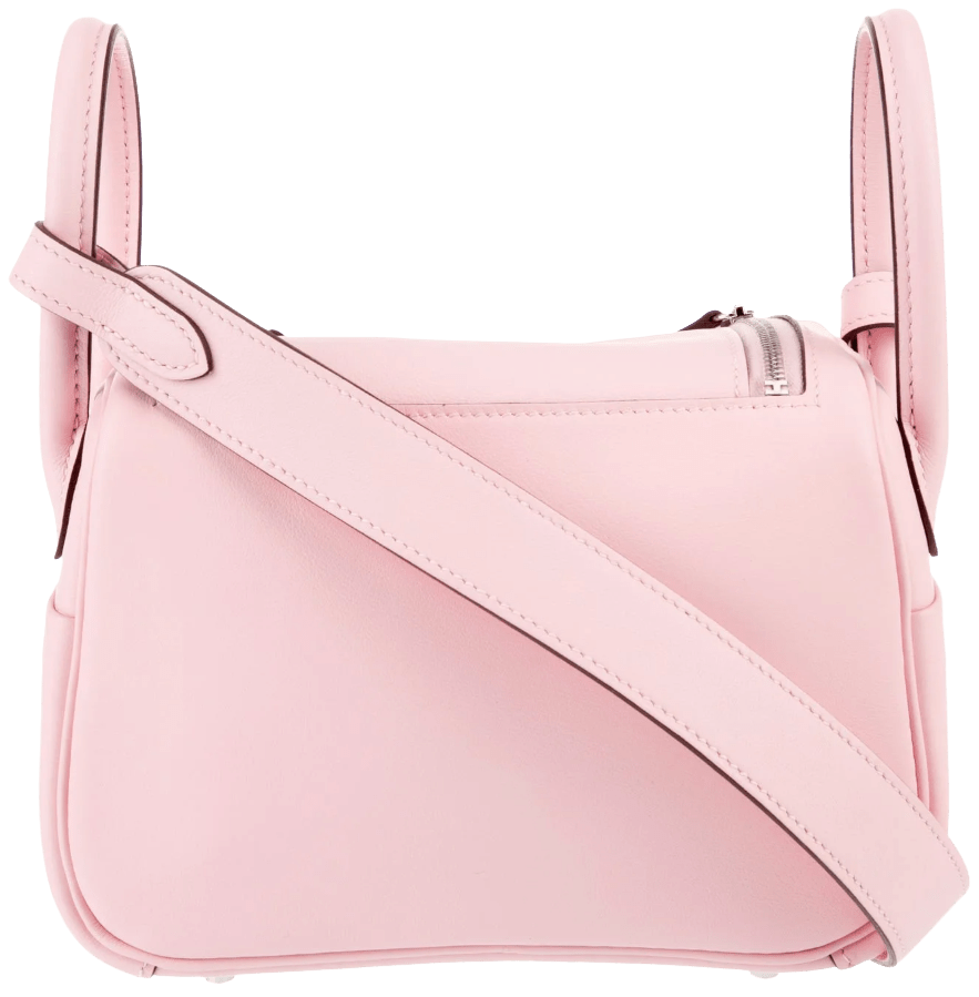 HERMÈS 'ROSE SAKURA PINK' MINI LINDY 20 WITH PALLADIUM HARDWARE