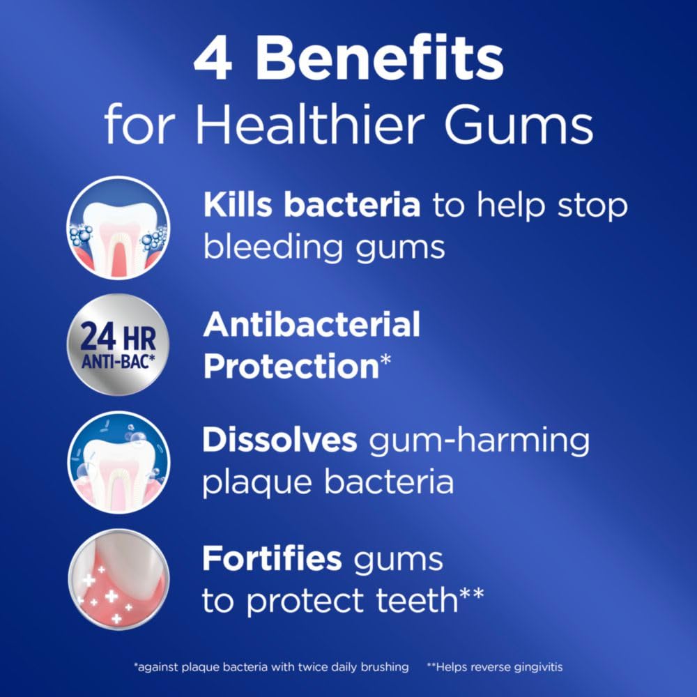 Pasta dental Crest Pro-Health Desintoxicación de las encías Deep Clean 4.8 onzas - Pasta de dientes anticaries, antibacteriana con flúor, clínicamente probada, protección de las encías y el esmalte