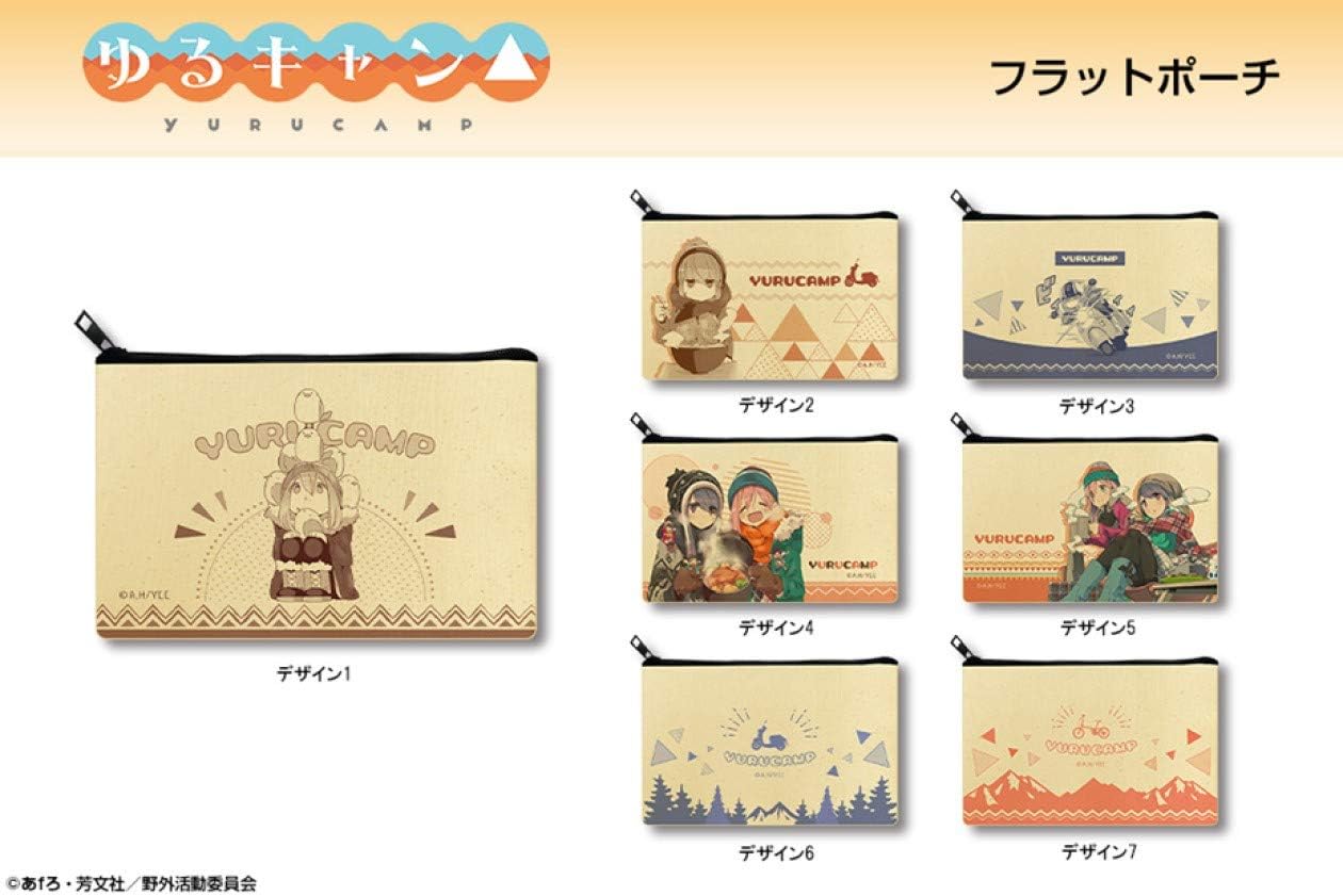 Licensing Agent Yuru Camp △ Flat Pouch Design 04 (Nadeshiko Kagamihara & Rin Shima/A)