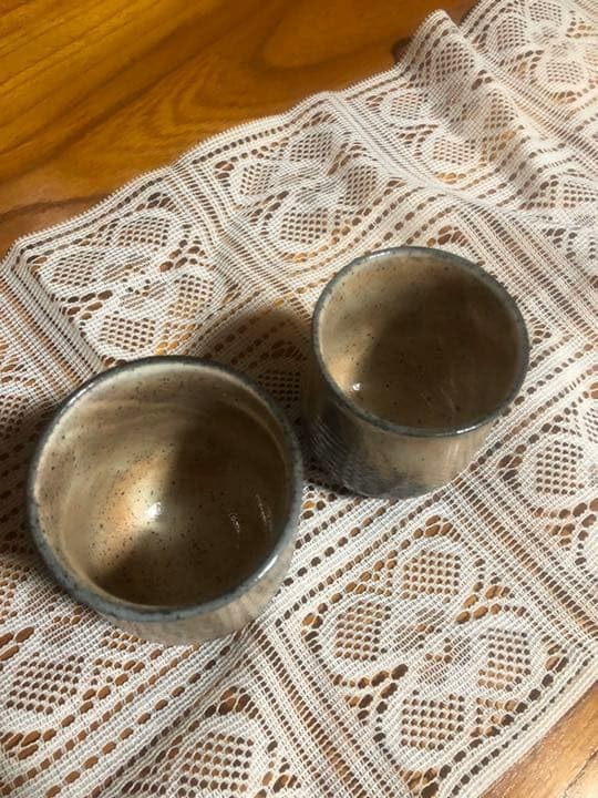 伝統工芸品 萩焼 椿窯天鵬山 夫婦湯呑み