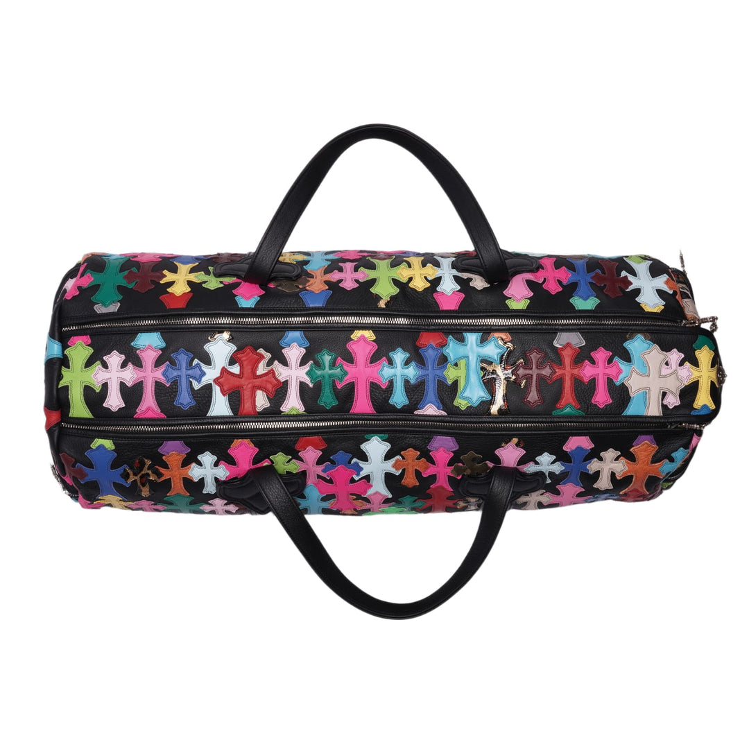 CHROME HEARTS 'XXL MULTICOLOR CROSS PATCH' DUFFLE BAG
