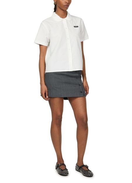 MIU MIU Short-sleeved shirt with Peter Pan collar - Image 2