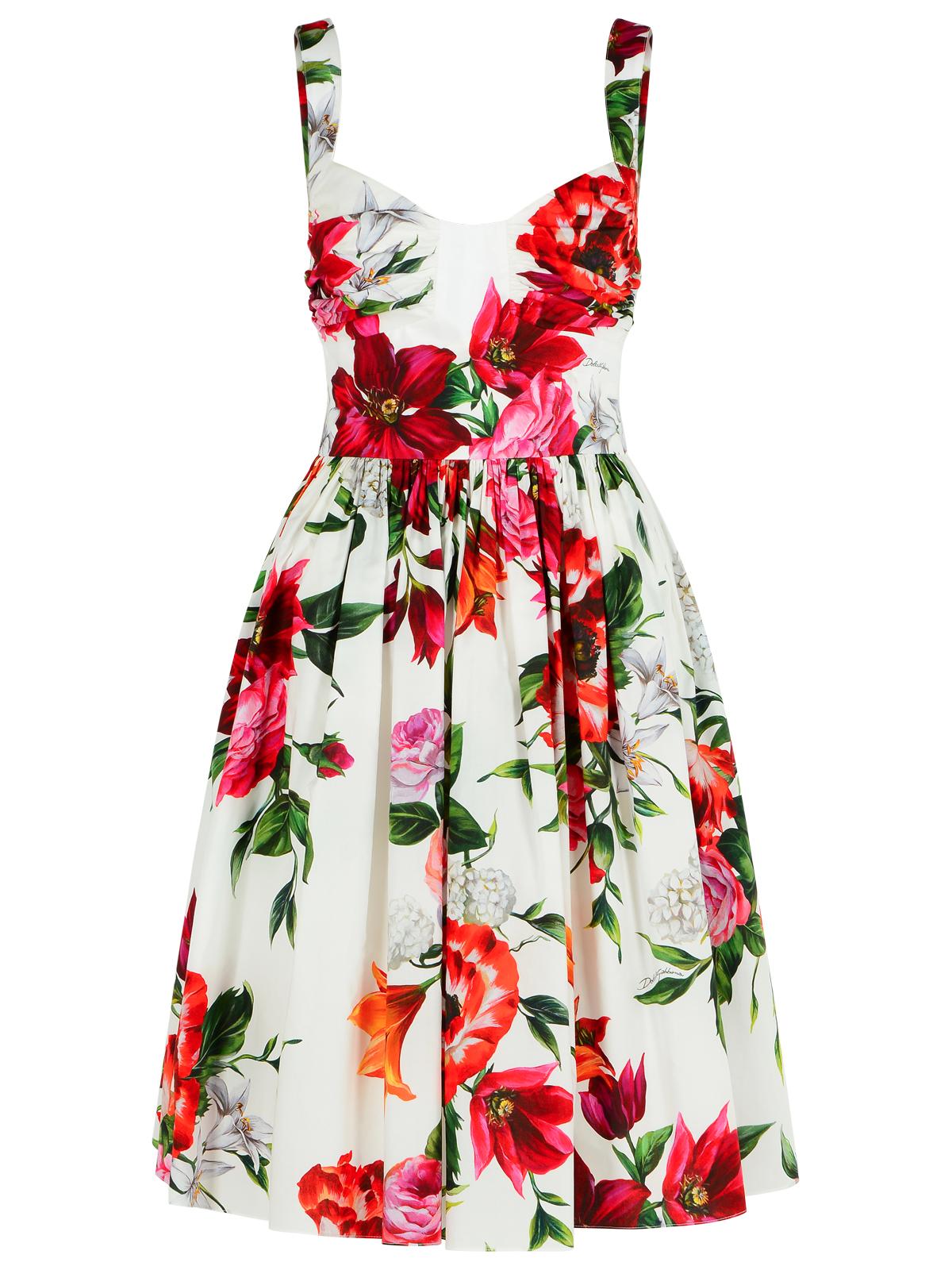Dolce  Gabbana ドルチェ＆ガッバーナホワイトコットンポップリンドレス - Image 2