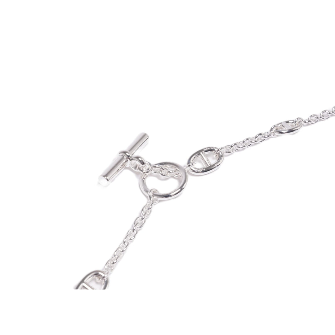 HERMÈS 'STERLING SILVER' FARANDOLE NECKLACE 160CM