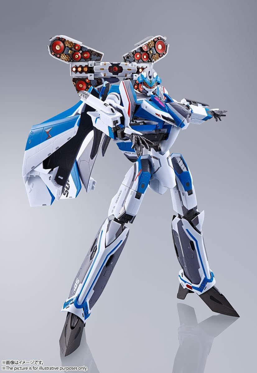 TAMASHII NATIONS DX Chogokin Theatrical Version Macross Delta Absolute LIVE!!!!!! Theatrical Version VF-31J Siegfried (Hayate Immerman Machine) [Equipped with Fold Projection Unit] Approx. 10.2 inches