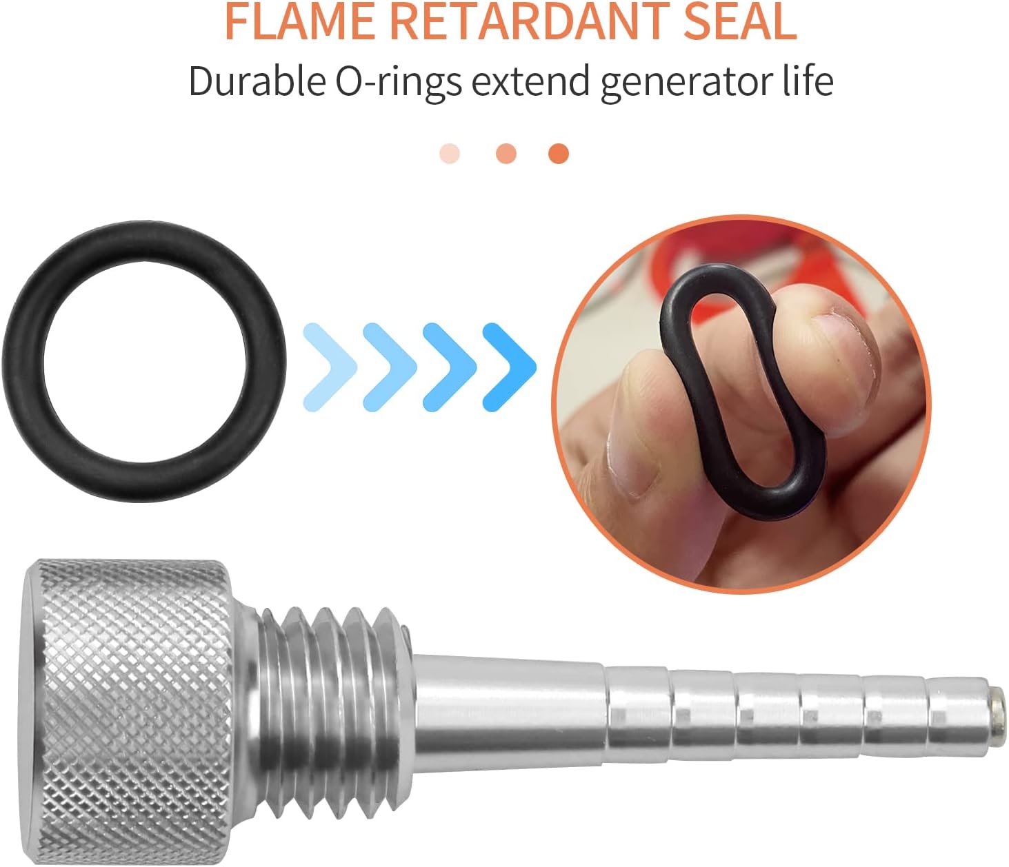 Magnetic Chip Oil Oil Oil Oil Oil Oil Dip Stick Predator 3500W 3500W Inverter Generator with O-Ring - Silver