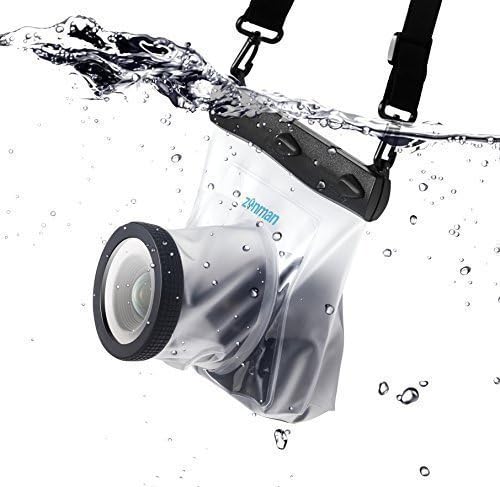 Zonmanデジタル一眼レフカメラ用 防水 水中ハウジングケース ポーチ ドライバッグ キヤノン ニコン ソニー PENTAX用 (透明)