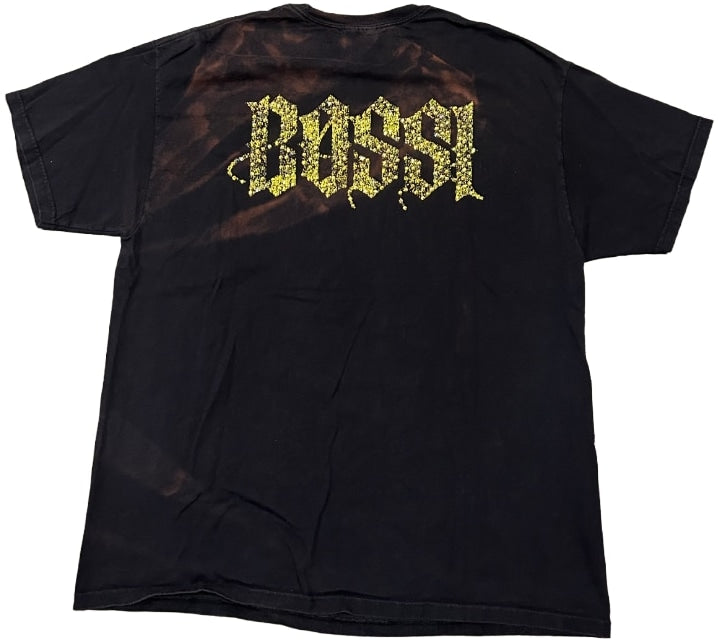 BOSSI 'WIZ KHALIFA BLACK & YELLOW' RHINESTONE VINTAGE TEE
