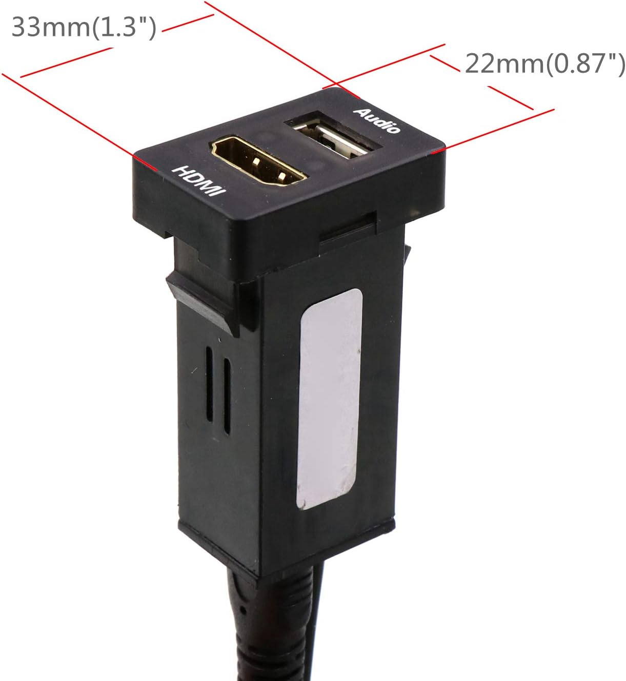 USB Input Port & HDMI Input Port Audio Relay Audio Parts Switch Port Panel for Toyota Cars