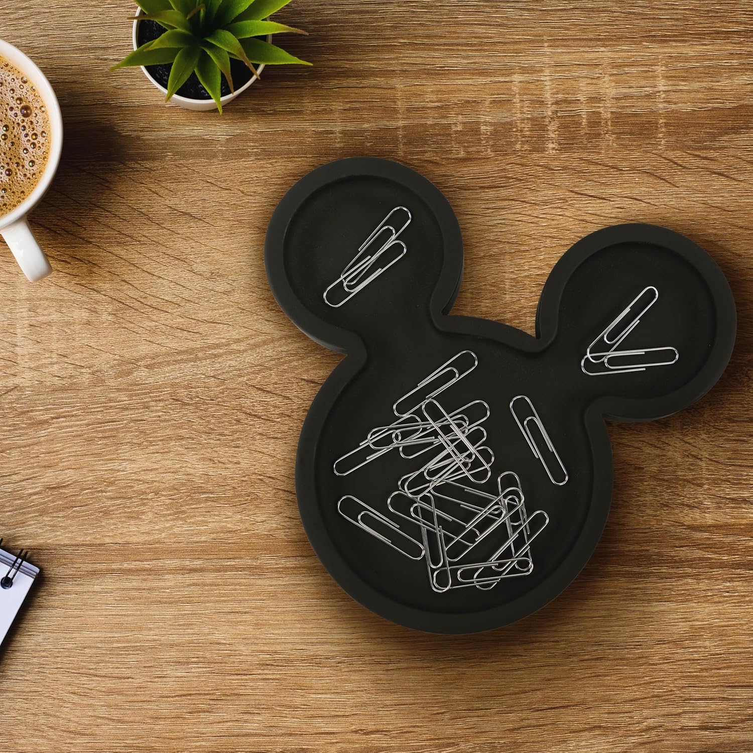 Original Soap Dish for Children - Disney Mickey Mouse Accessory for Bath, Shower or Sink - Sponge Holder - Black Resin Holder - Solid Soap Holder