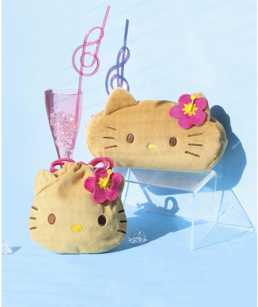 Tees Factory T'S Factory Pen Pouch Sanrio Plush Face Pen Pouch Hello Kitty Hayake