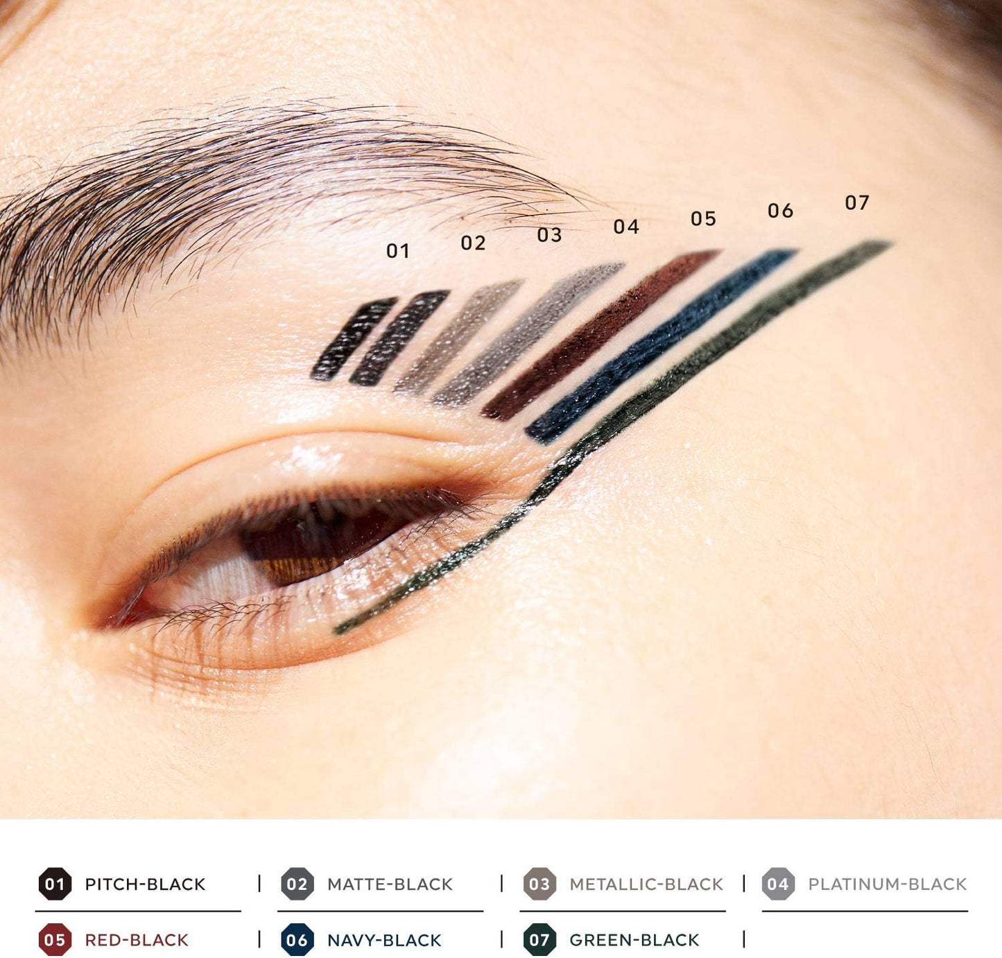 UZU BY FLOWFUSHI Seven Shades of Black [Matte Black] Liquid Eyeliner Hot Water Off Hypoallergenic
