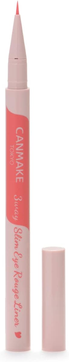 Canmake 3-way Slim Aire Rouge Liner 01 Pure Red Double Line Double Line Eyepamper Teardrop Bag Eye Plumper (x1)