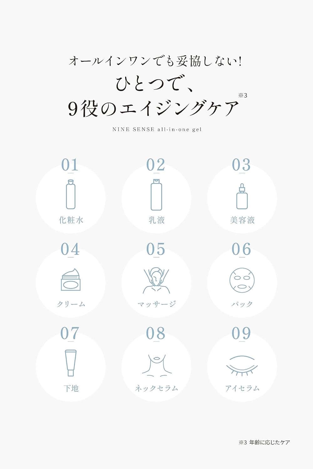 NINESENSE PHYTOLIFT 90371 Nincense Phytolift All-in-One Gel Refill, 1.8 oz (50 g), Dense Beauty Gel, Highly Moisturizing, Additive-free, Moisturizing, 9-in-1