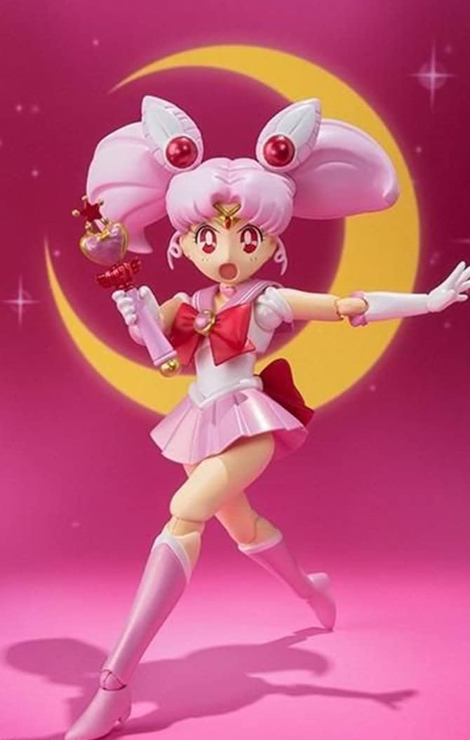 S.H. Figuarts BAS62983 Sailor Moon Sailor Chibi Moon Animation Color Edition, Approx. 5.5 inches (140 mm), ABS & PVC, Pre-painted Action Figure
