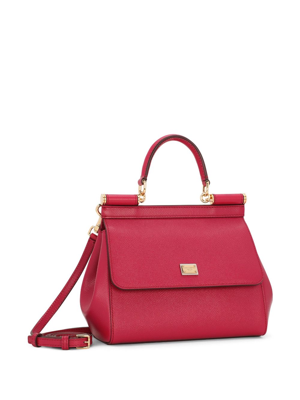Dolce  Gabbana ドルチェ＆ガッバーナシチリアミディアムレザーハンドバッグ - Image 2
