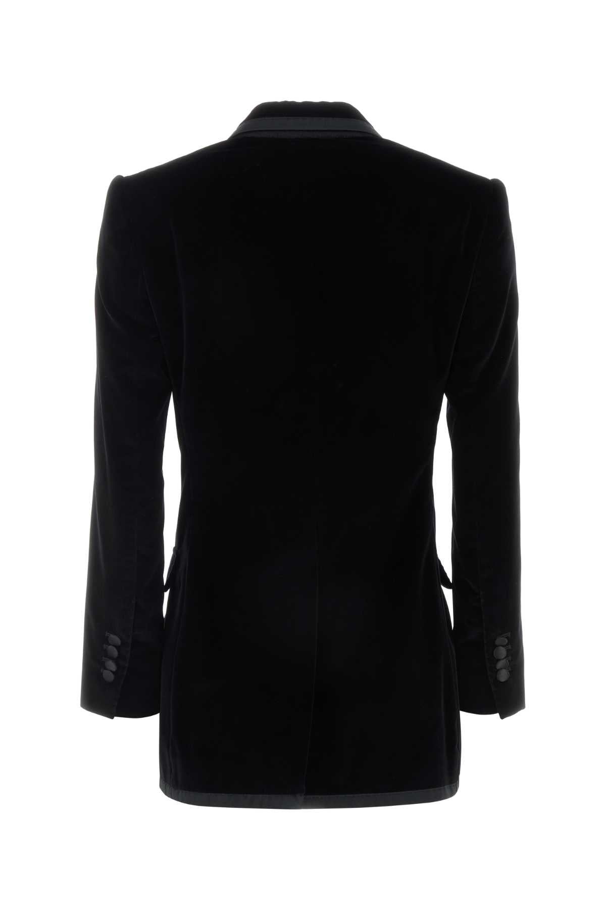 Dolce  Gabbana Dolce＆Gabbana Black Velvet Blazer - Image 2