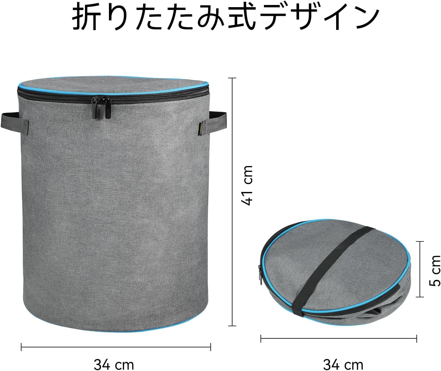 LANDICI Toy Storage Box + Play Mat, Children's Toy Storage, Foldable, Toy Storage Bag, Diameter 55.1 inches (140 cm), Lego Mat, Baby Toy Storage Bag, Block Storage, Easy Cleanup, Large Capacity,