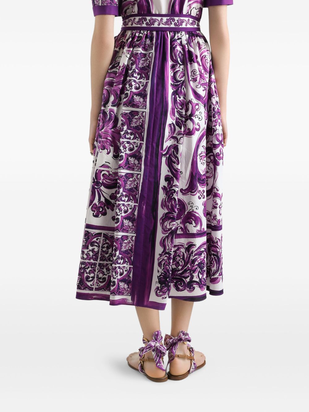 Dolce  Gabbana Dolce＆Gabbana Maiolicaプリントコットンシャツドレス - Image 2