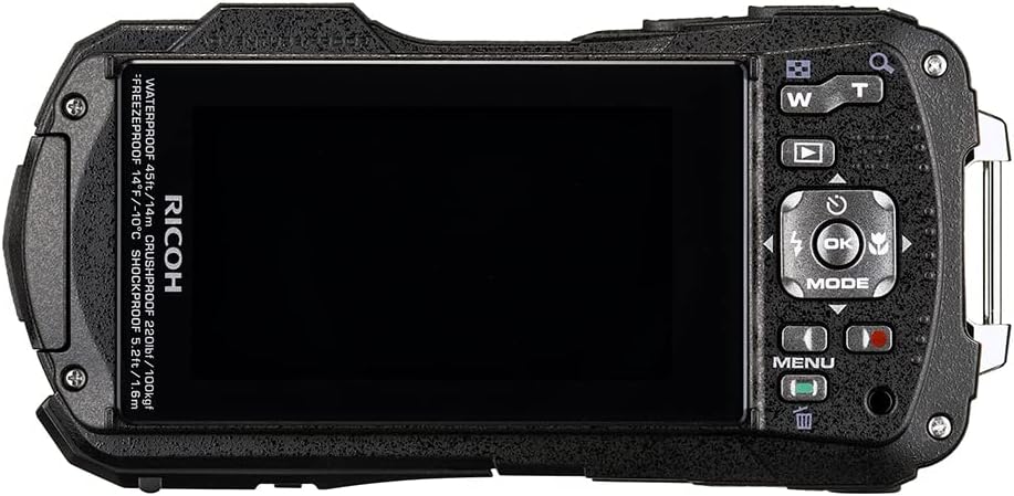 RICOH WG-80 ORANGE 3126 Authentic Waterproof Digital Camera, 39.8 ft (14 m) Waterproof (2 Hours Continuous), 3.6 ft (1.6 m), Shockproof, Dustproof, -10°C Cold Resistance, Toughness Body for Outdoor