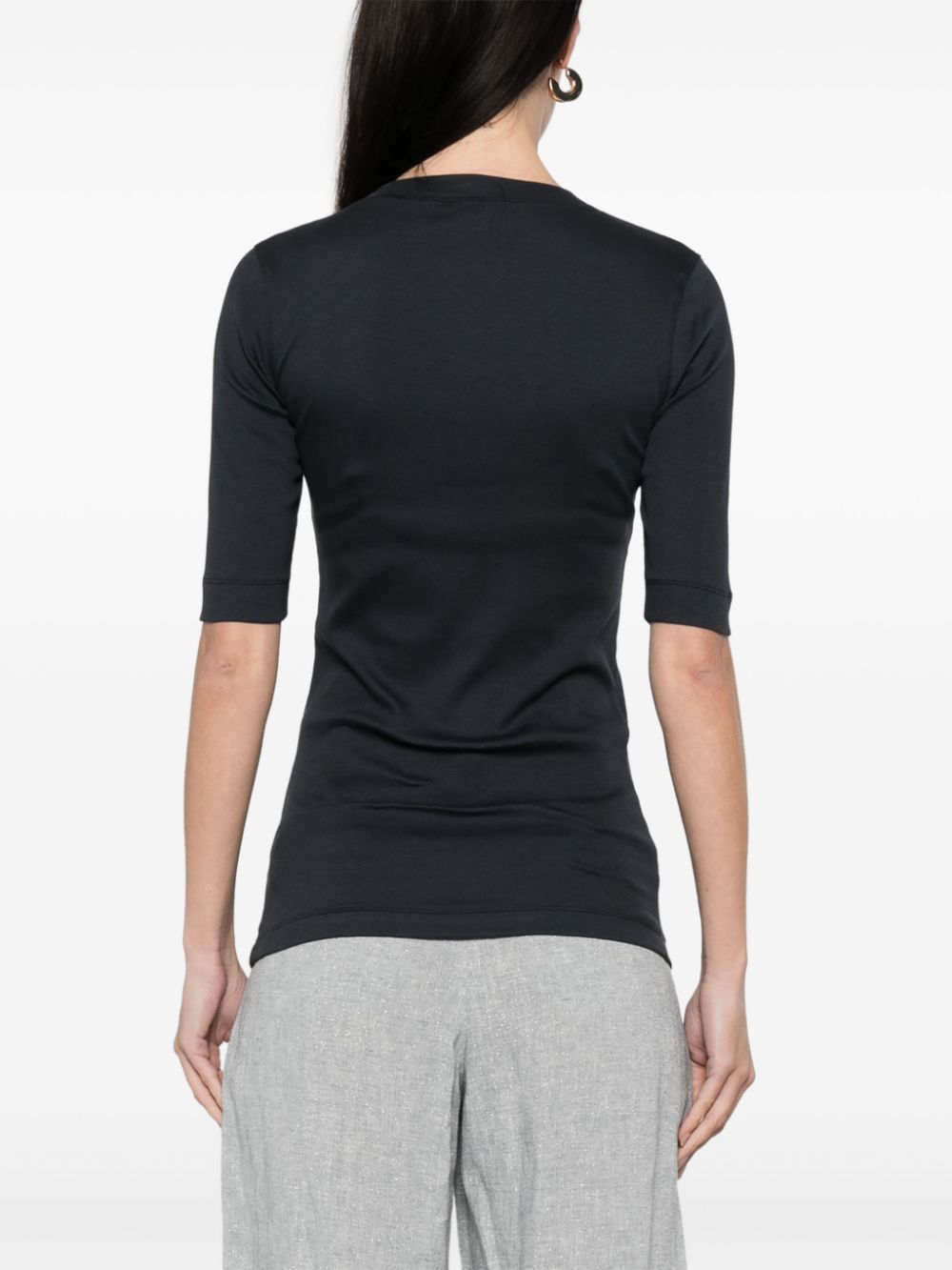 Brunello Cucinelli Cotton V Neck Top - Image 2
