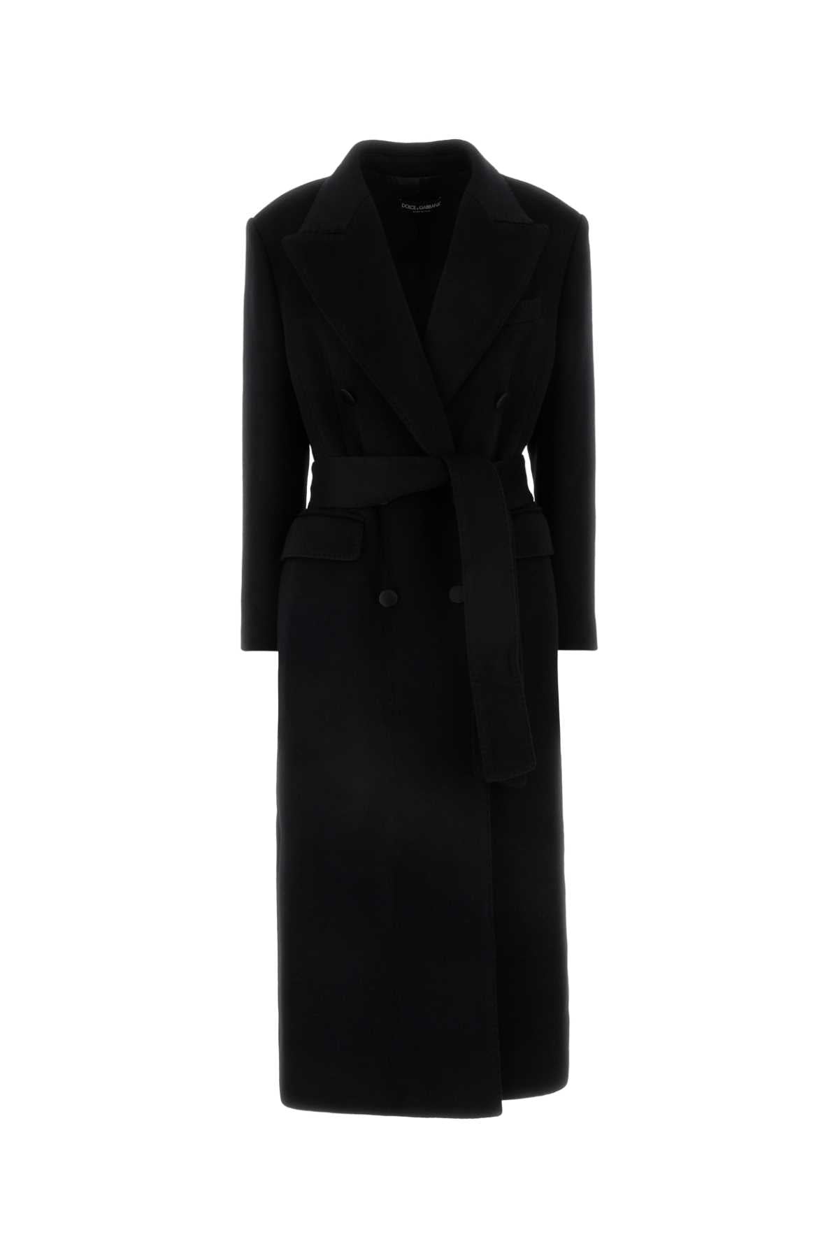 Dolce  Gabbana ドルチェ＆ガッバーナブラックカシミアコート - Image 2