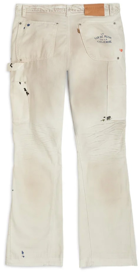 GALLERY DEPT. 'NATURAL' PAINTED CARPENTER FLARE PANTS