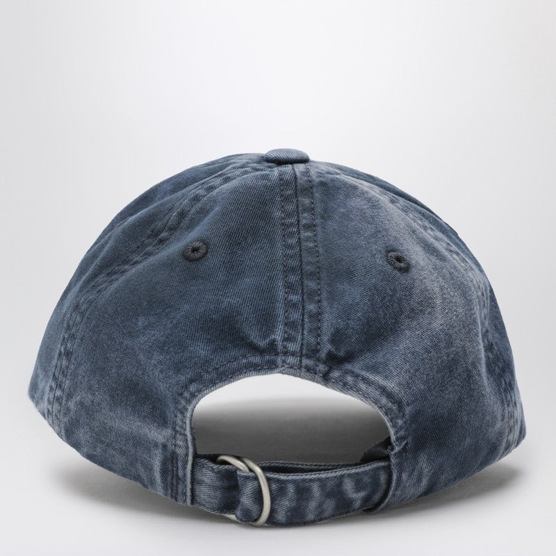 Acne Studios にきびスタジオ青洗浄されたエフェクト野球帽をロゴ付き - Image 2