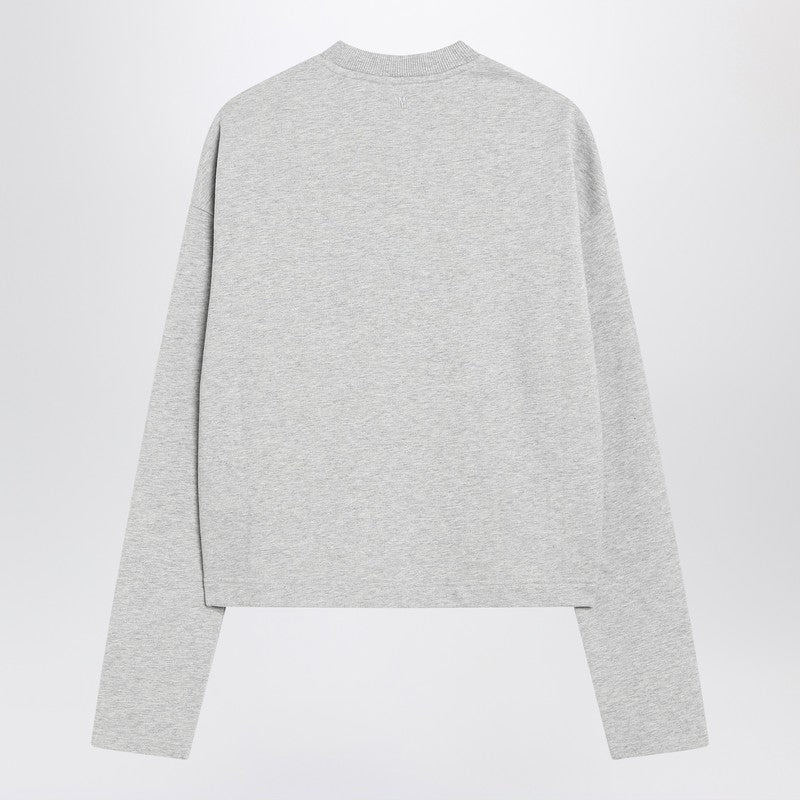 Ami Paris Gray Ami De Coeurスウェットシャツ - Image 2