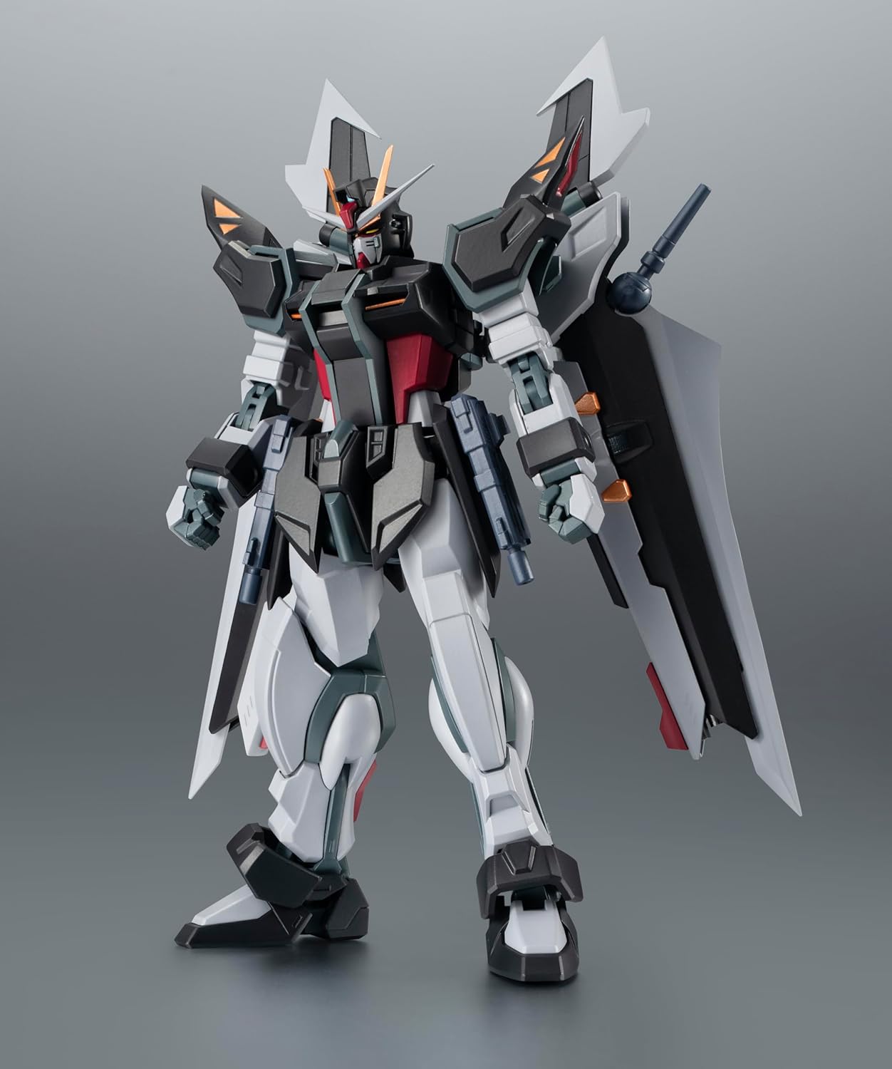 TAMASHII NATIONS ROBOT SPIRITS Mobile Suit Gundam SEED C.E.73 - STARGAZER- GAT-X105E+AQM/E-X09S Strike Noir Gundam Ver. A.N.I.M.E. Approx. 4.9 inches (125 mm) PVC & ABS Pre-Painted Action Figure