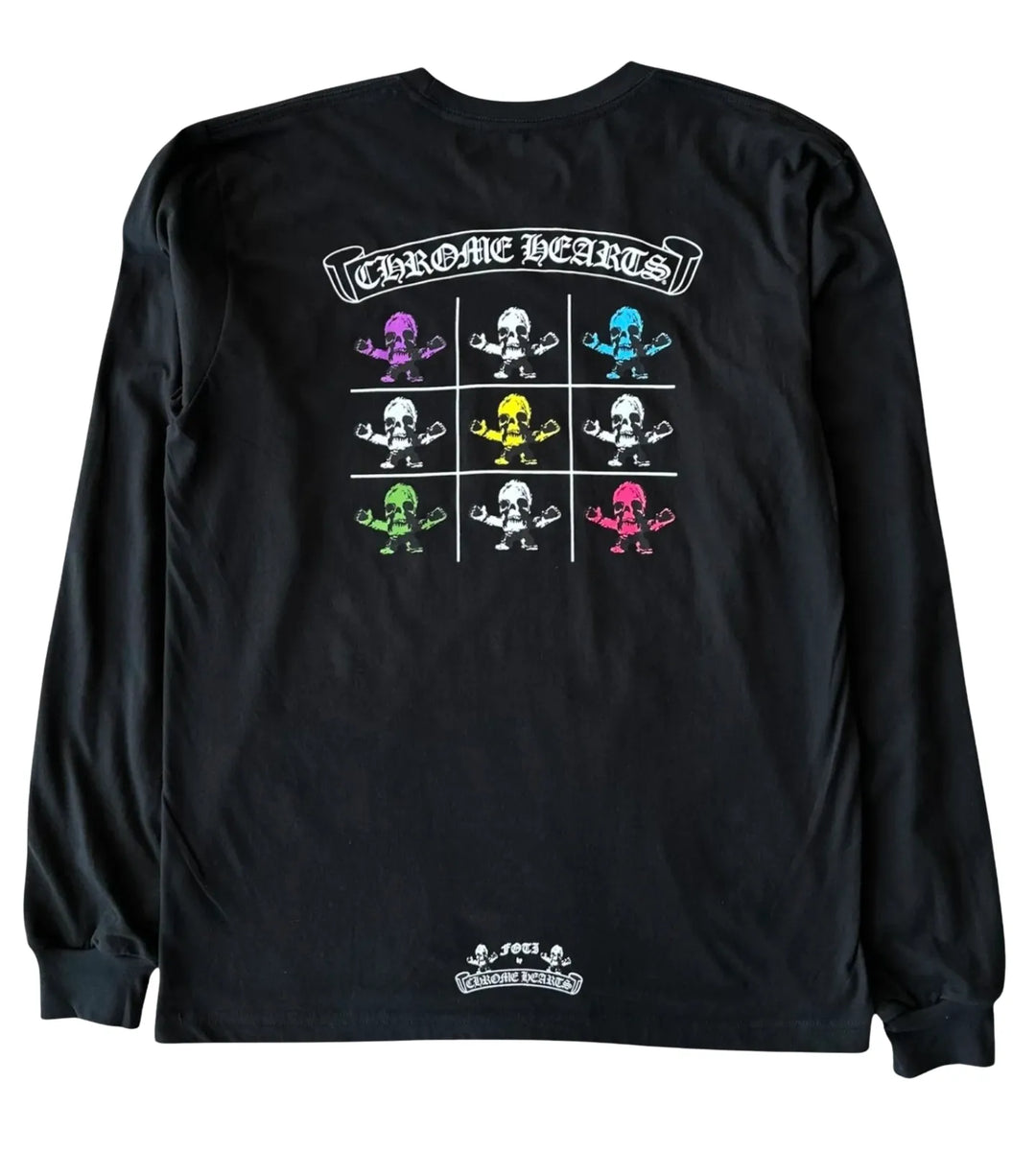 CHROME HEARTS 'MULTICOLOR' FOTI BLACK LONGSLEEVE TEE