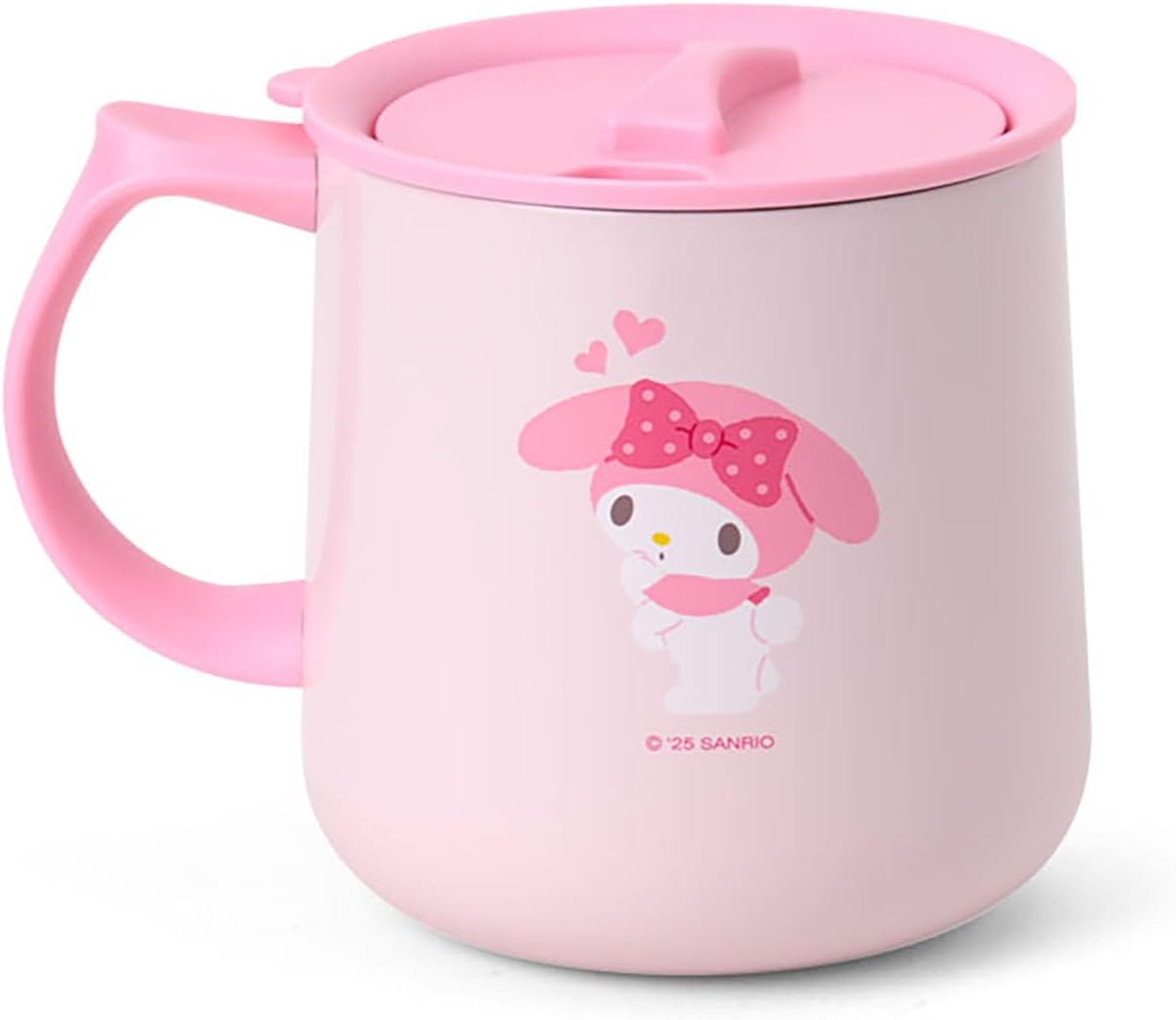 Sanrio 296953 My Melody Stainless Steel Mug with Lid Body: Stainless Steel Copper (Acrylic Resin Coating), Lid (Drinking Mouth) Handle: Polypropylene, Gasket/Bottom Surface: Silicone Rubber, Heat