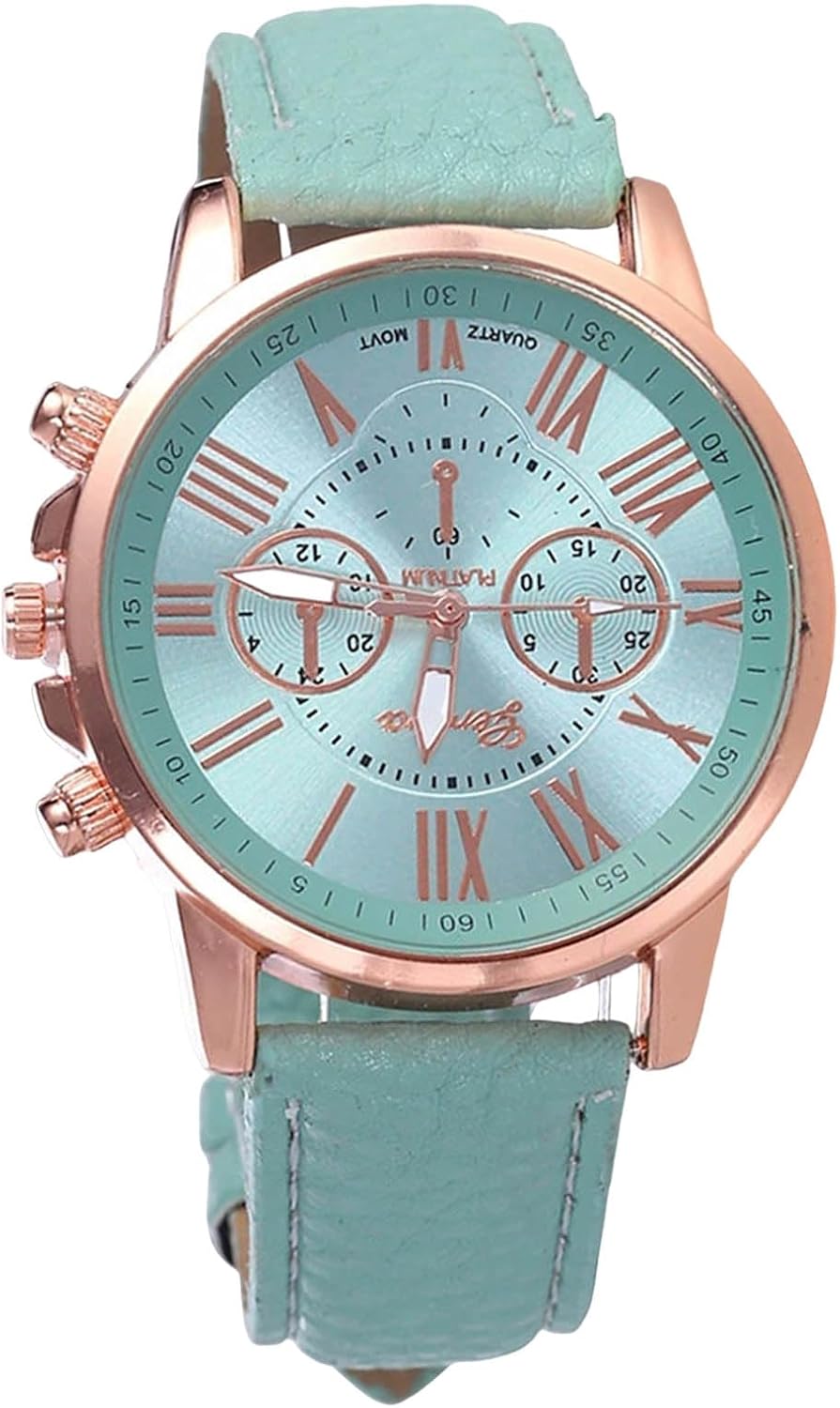 YAMAGW (Hot selling) Chronograph, Round Design, Analog Arm, Watch, Faux Leather Belt, Fashion, Accessories, Formal, Casual, Business, Men's, Women's, Men and Women