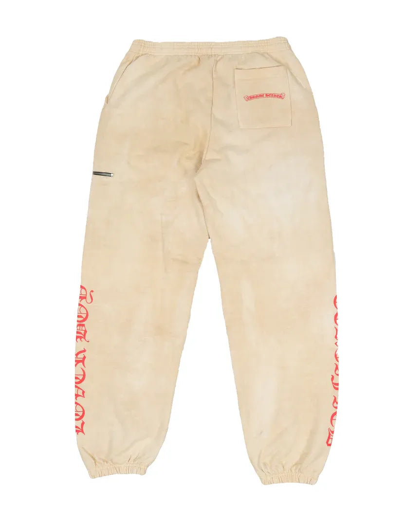 CHROME HEARTS X DRAKE 'FRIENDS & FAMILY' CLB CREAM SWEATPANTS