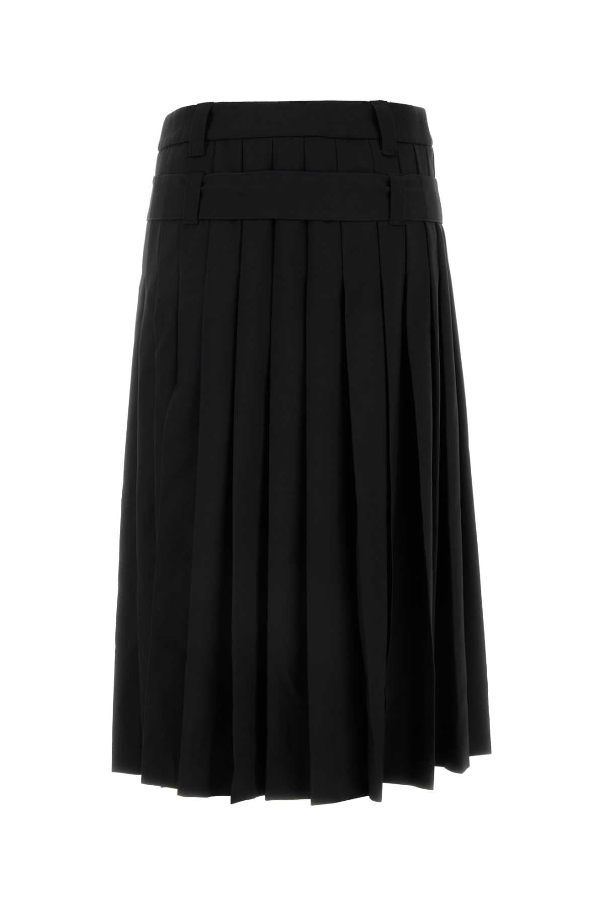 Alexander Mcqueen アレクサンダーマックイーンブラックウールスカート - Image 2