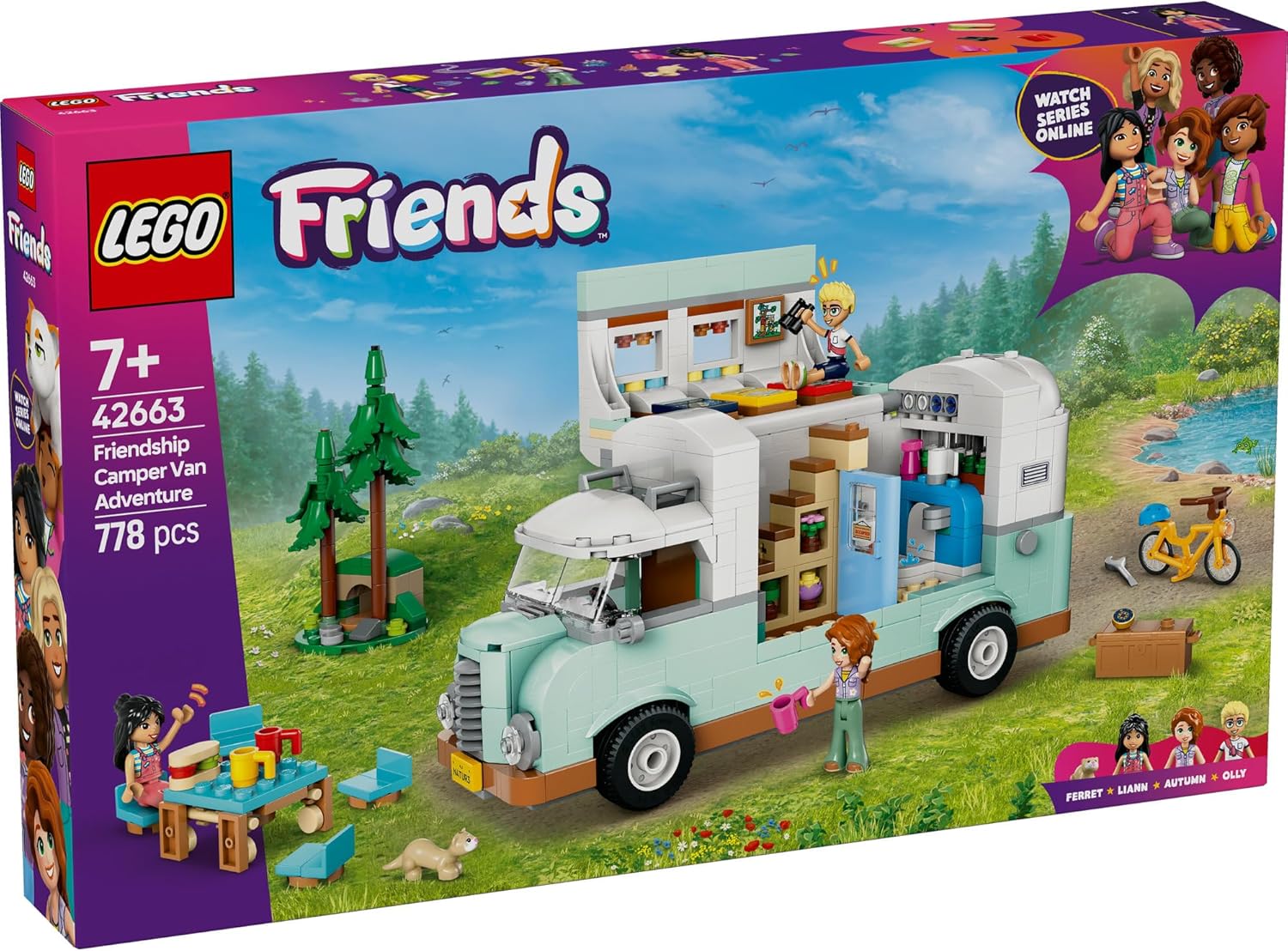 LEGO Friends Exciting Camping Car Toy Plaything Birthday Present Blocks Girls Boys Children 7 years old 8 years old 9 years old Elementary school students Pretend play Playing house Vehicles Cars Mini