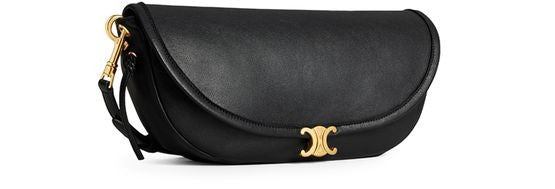 CELINE Little halfmoon soft Triomphe in supple shiny lambskin - Image 2