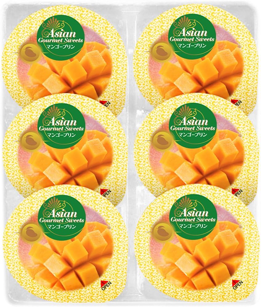 Kanzawa Kenroku Seika 6 Piece Mango Pudding, MP-6, 10.6 oz (312 g)