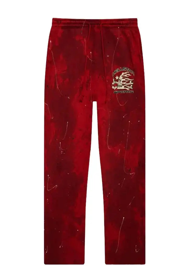 HELLSTAR SPORTS RED TIE-DYE SKULL SWEATPANT SET
