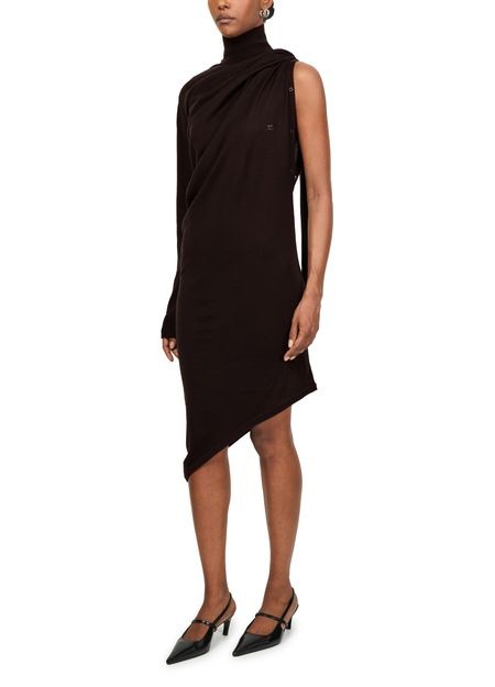COURREGES One shoulder wool midi dress - Image 2