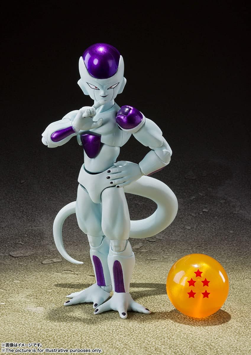 TAMASHII NATIONS S.H. Figuarts Dragon Ball Z Freeza Fourth Form (Resale Version), Approx. 4.7 inches (120 mm), PVC & ABS Pre-painted Action Figure